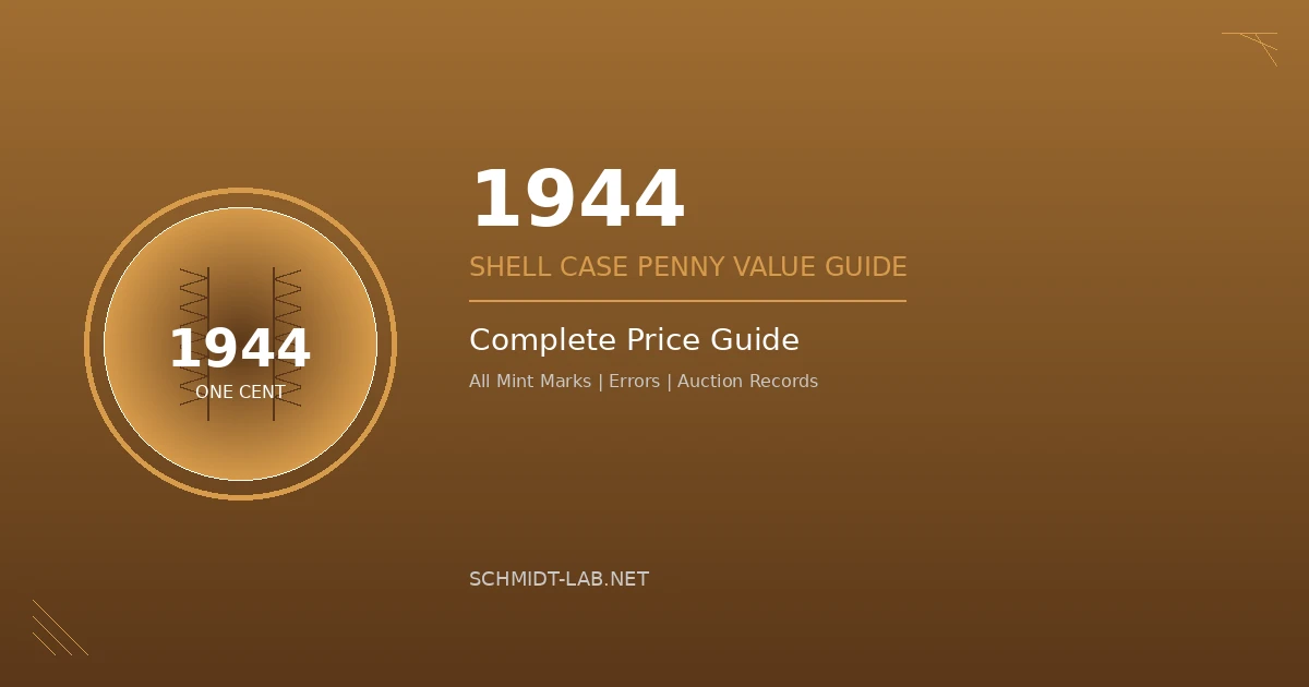 1944 Lincoln wheat penny shell case cent showing warm brass tones and detailed wheat ear reverse